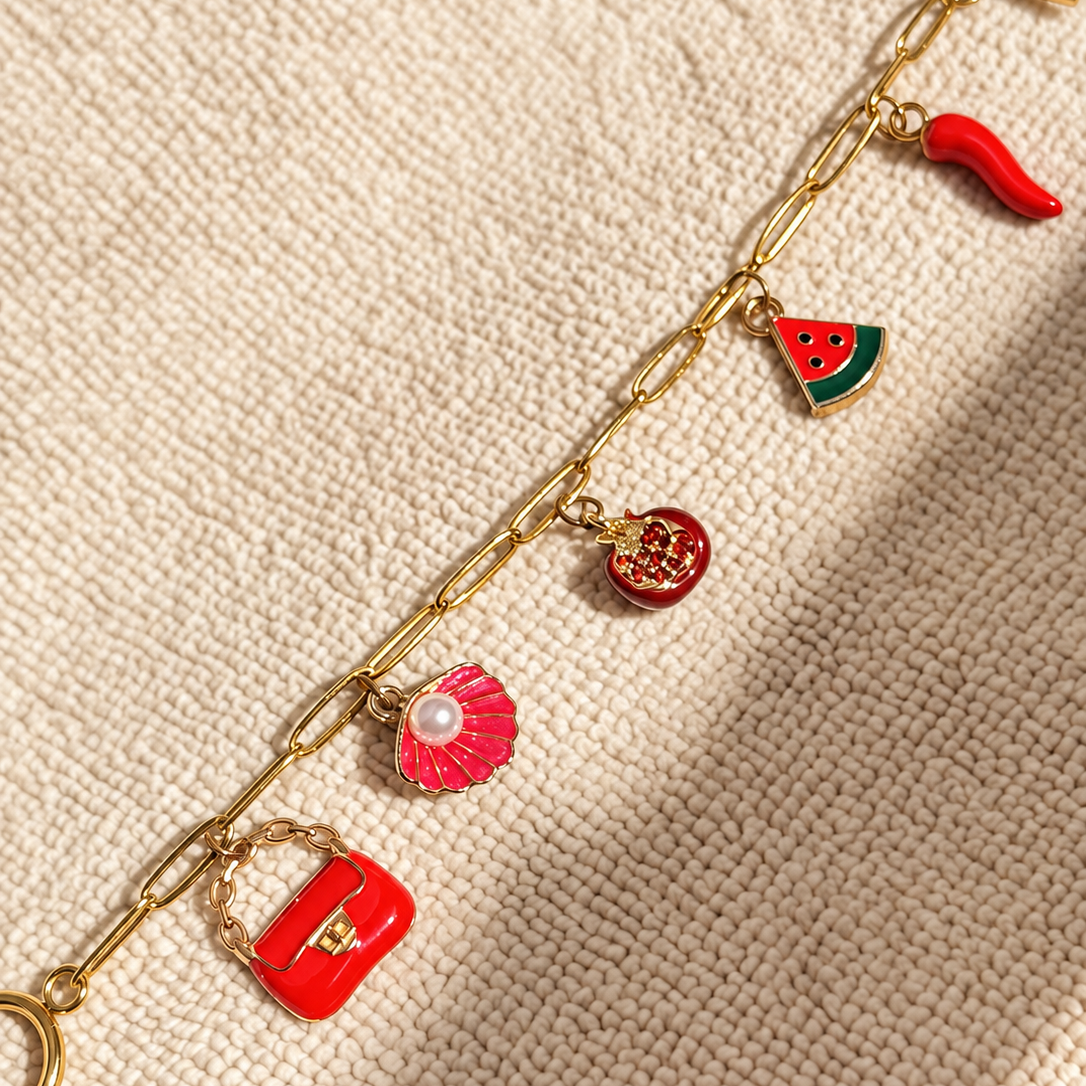 Bracelet personnalisable - 5 Charms
